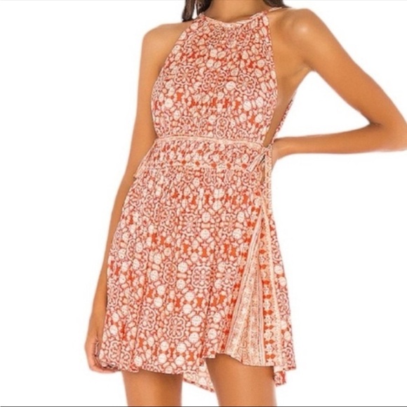 Free People Dresses & Skirts - NWT FREE PEOPLE Mid Summers Day Printed Halter Tunic Mini Dress Size Small